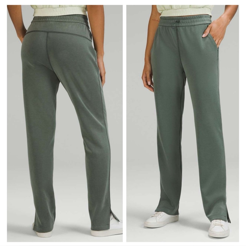 Lululemon Brushed Softstreme Split-Hem high-Rise Pant in Smoked Spruce